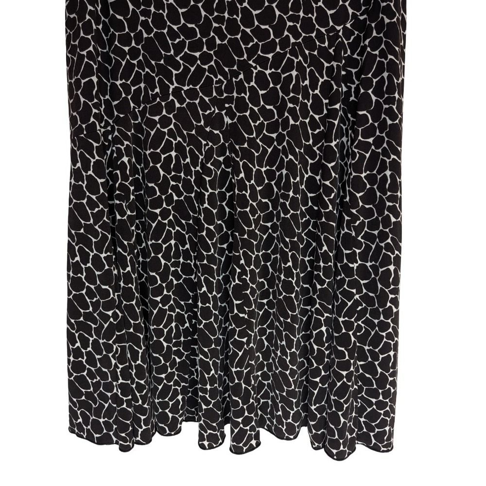 Chico's Midi Skirt Womens Size 2 Large Brown White Giraffe Animal Print Stretch - Picture 4 of 12